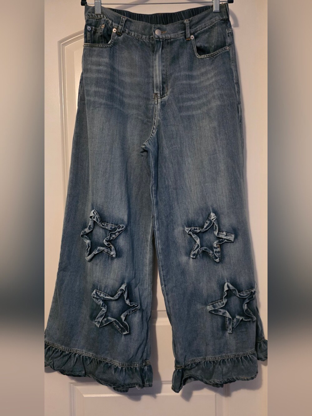 NWT Blue Velvet Large Twinkle & Twirl Star Appliqué Blue Jeans - Picture 6 of 9